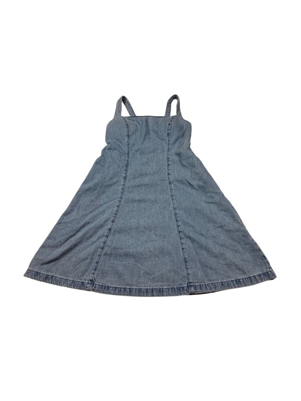 Hollister Denim Sleeveless A-Line Midi Dress With Tie-Back Detail (MM509)